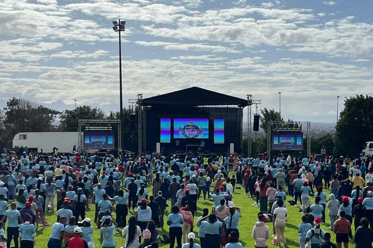 LED screen display at an outdoor festival
